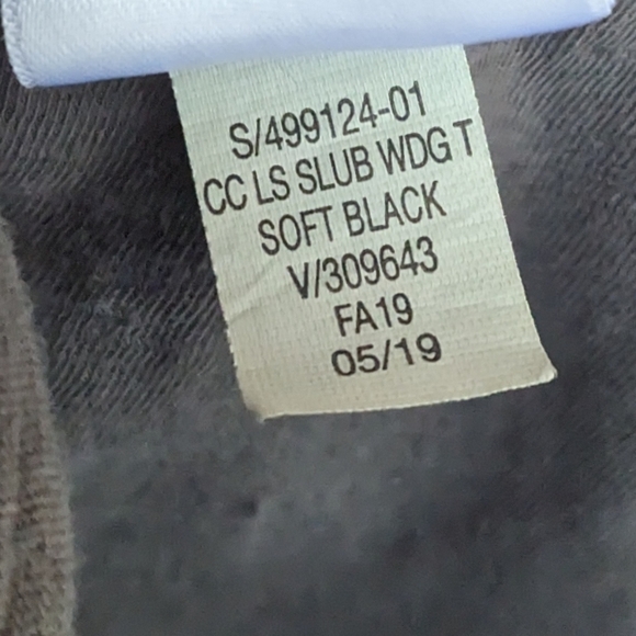 GAP Soft Slub T Long Dolman Sleeve Size Small Oversized Gray - Picture 6 of 7